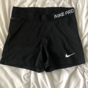 nike pro spandex shorts